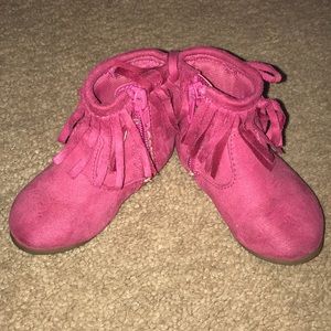 Baby Pink Ankle Boots